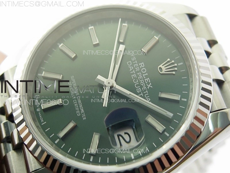 DateJust 36 SS 126234 VSF 1:1 Best Edition 904L Steel Green Dial on Jubilee Bracelet VS3235