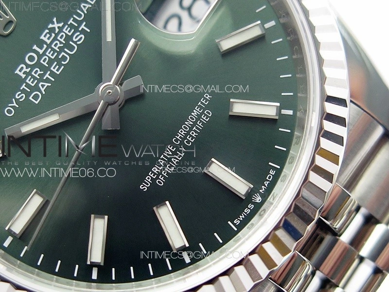 DateJust 36 SS 126234 VSF 1:1 Best Edition 904L Steel Green Dial on Jubilee Bracelet VS3235
