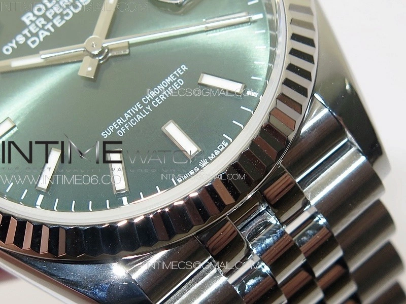 DateJust 36 SS 126234 VSF 1:1 Best Edition 904L Steel Green Dial on Jubilee Bracelet VS3235