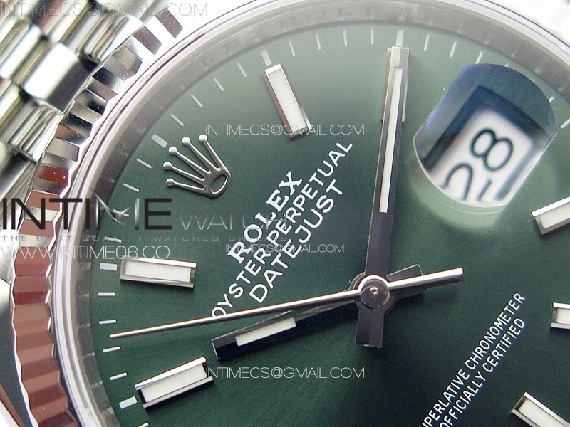 DateJust 36 SS 126234 VSF 1:1 Best Edition 904L Steel Green Dial on Jubilee Bracelet VS3235