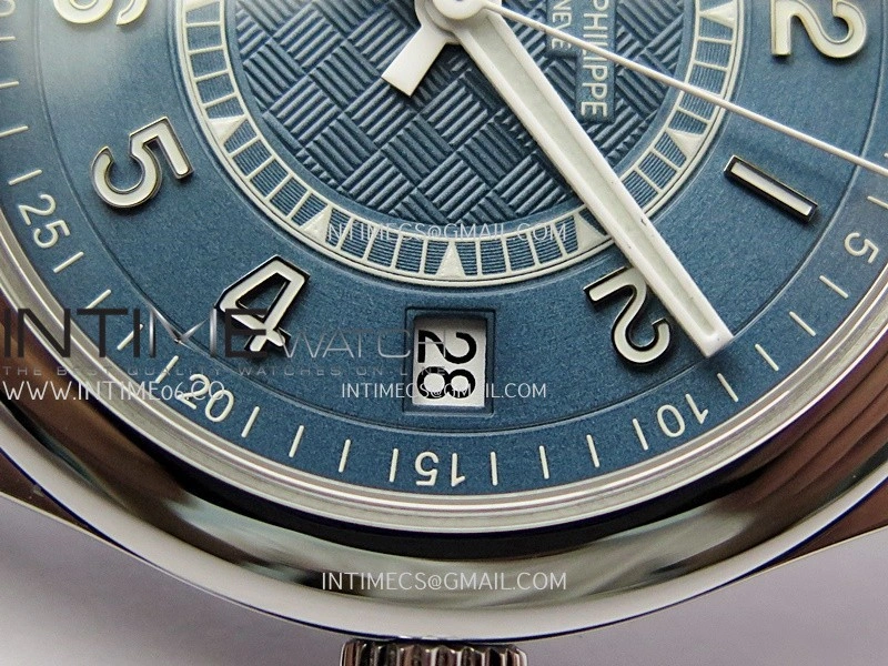 Calatrava 6007A SS 3KF 1:1 Best Edition Blue Dial on Blue Leather Strap A324 Super Clone V2