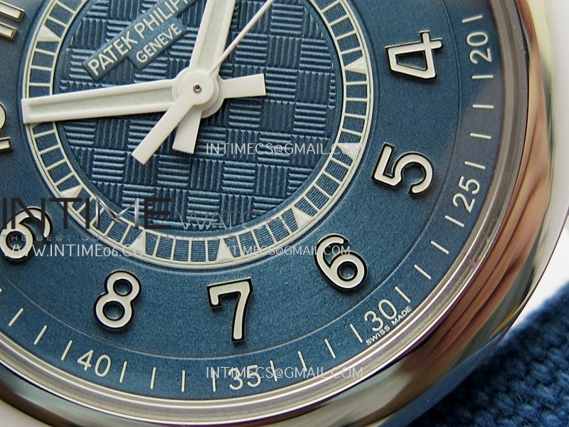 Calatrava 6007A SS 3KF 1:1 Best Edition Blue Dial on Blue Leather Strap A324 Super Clone V2