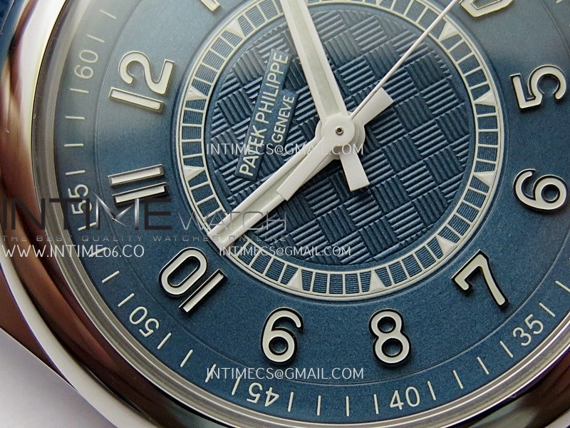 Calatrava 6007A SS 3KF 1:1 Best Edition Blue Dial on Blue Leather Strap A324 Super Clone V2