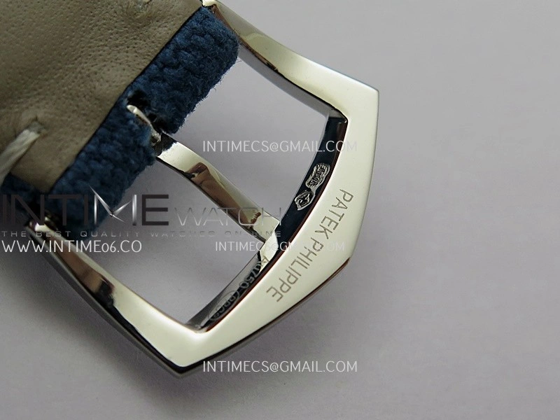 Calatrava 6007A SS 3KF 1:1 Best Edition Blue Dial on Blue Leather Strap A324 Super Clone V2