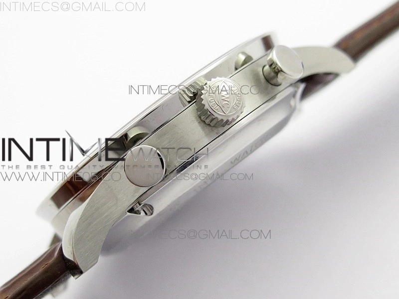 Portuguese IW371604 ZF V3 1:1 Best Edition SS White Dial RG Markers on Brown Leather Strap A96355