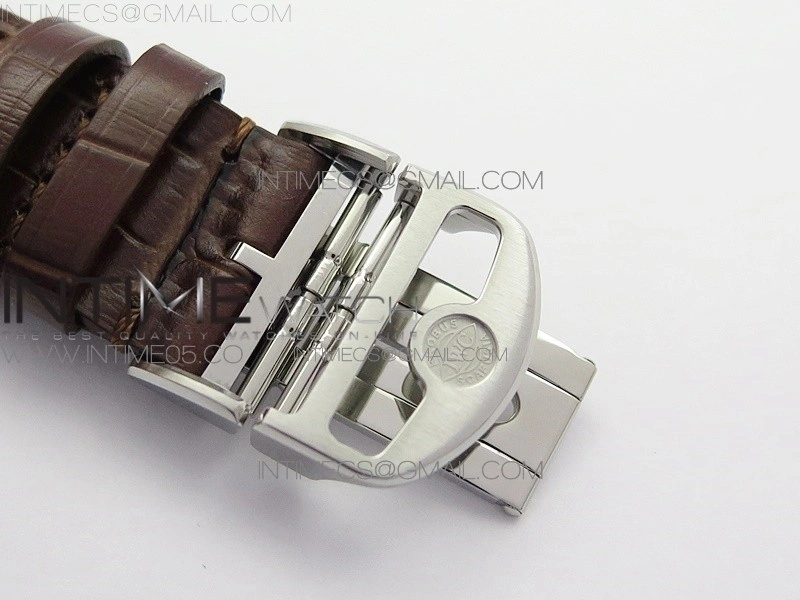 Portuguese IW371604 ZF V3 1:1 Best Edition SS White Dial RG Markers on Brown Leather Strap A96355