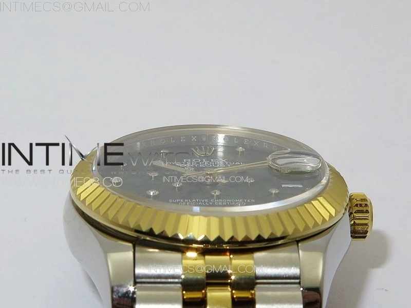 DateJust 31mm 72610 SS YG APSF Best Edition Green Flowers Crystals Dial on Jubilee Bracelet A2824
