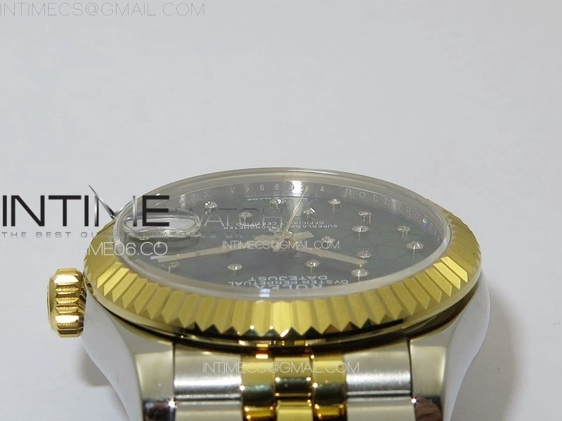 DateJust 31mm 72610 SS YG APSF Best Edition Green Flowers Crystals Dial on Jubilee Bracelet A2824