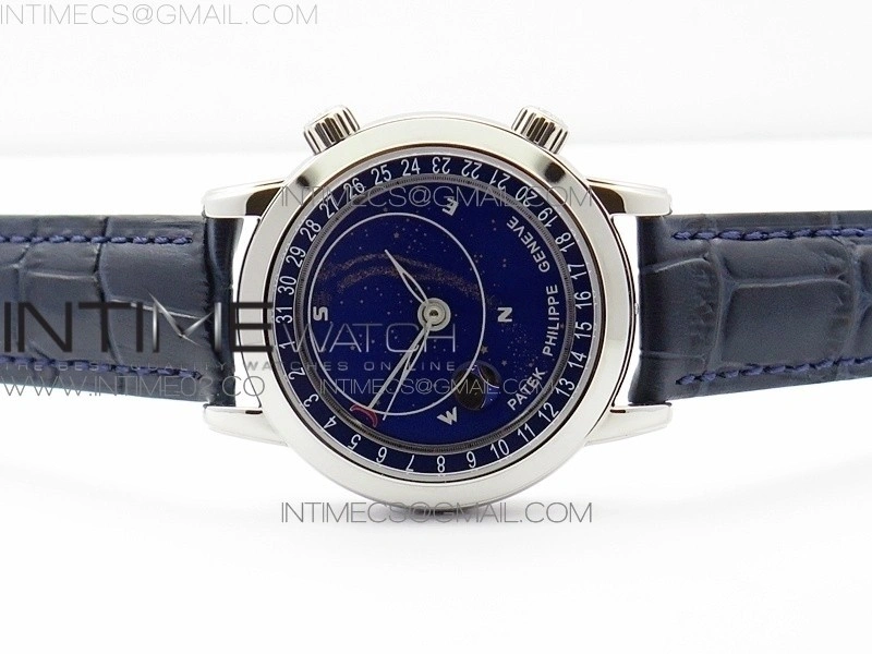 6102P Moon SS Blue Dial on Blue Leather Strap A240