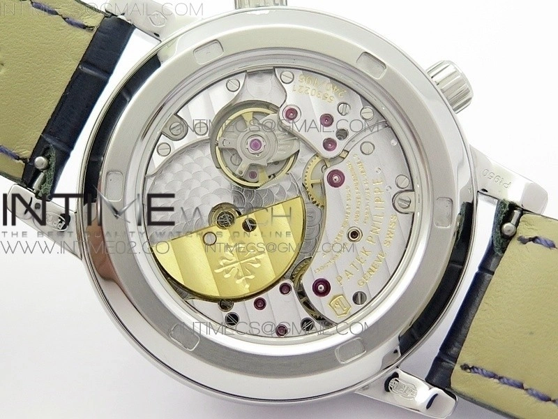 6102P Moon SS Blue Dial on Blue Leather Strap A240