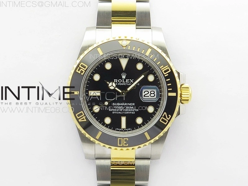 Submariner 116613 LN Black Ceramic SS YG VSF 1:1 Best Edition Black Dial on SS YG Bracelet VS3135