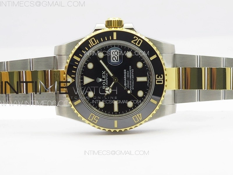 Submariner 116613 LN Black Ceramic SS YG VSF 1:1 Best Edition Black Dial on SS YG Bracelet VS3135