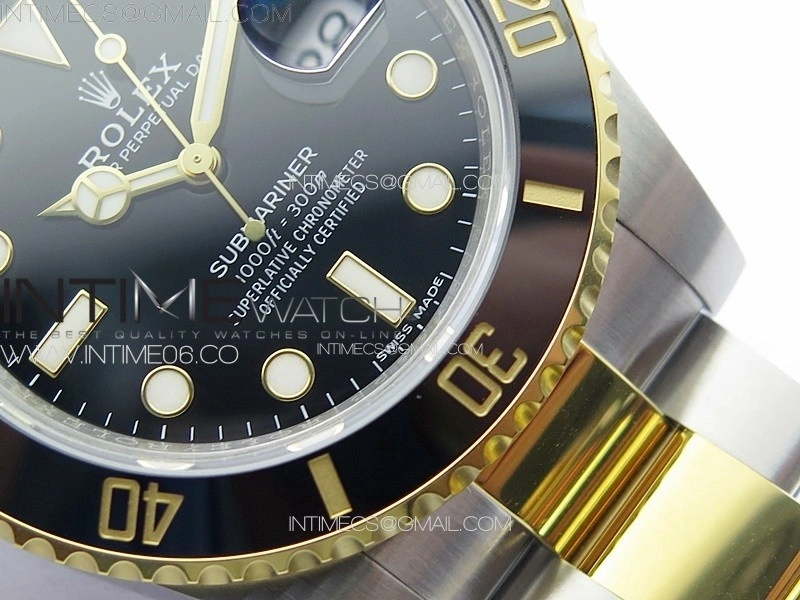 Submariner 116613 LN Black Ceramic SS YG VSF 1:1 Best Edition Black Dial on SS YG Bracelet VS3135