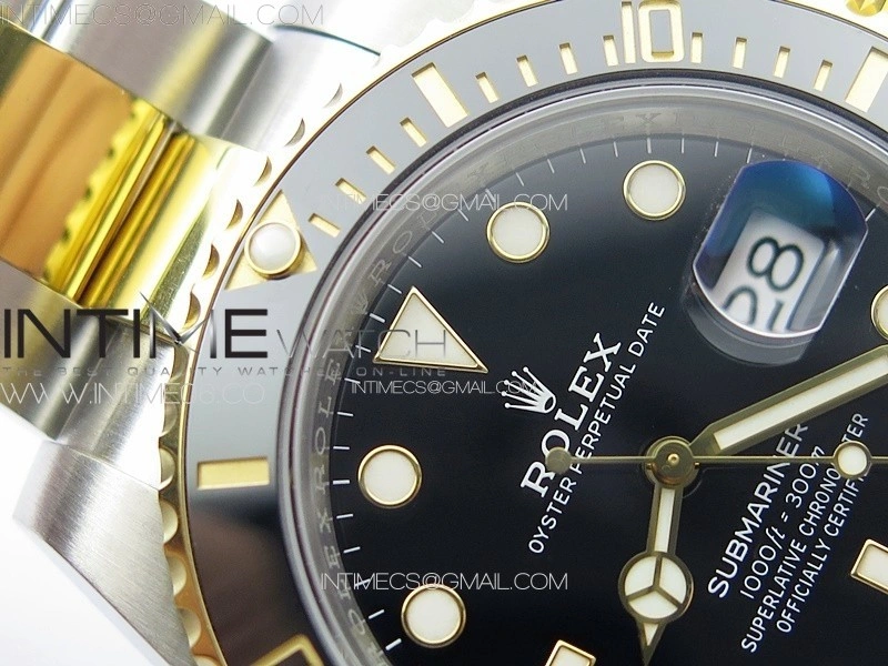 Submariner 116613 LN Black Ceramic SS YG VSF 1:1 Best Edition Black Dial on SS YG Bracelet VS3135