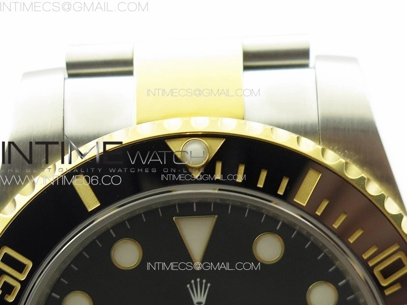 Submariner 116613 LN Black Ceramic SS YG VSF 1:1 Best Edition Black Dial on SS YG Bracelet VS3135