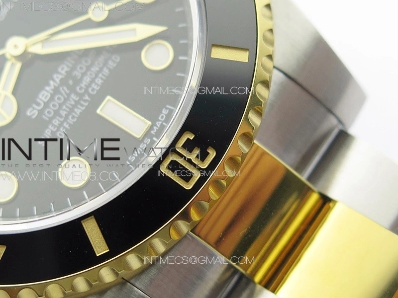 Submariner 116613 LN Black Ceramic SS YG VSF 1:1 Best Edition Black Dial on SS YG Bracelet VS3135