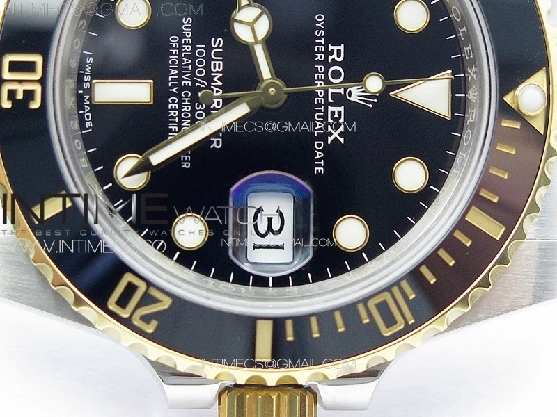 Submariner 116613 LN Black Ceramic SS YG VSF 1:1 Best Edition Black Dial on SS YG Bracelet VS3135