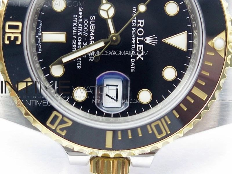 Submariner 116613 LN Black Ceramic SS YG VSF 1:1 Best Edition Black Dial on SS YG Bracelet VS3135