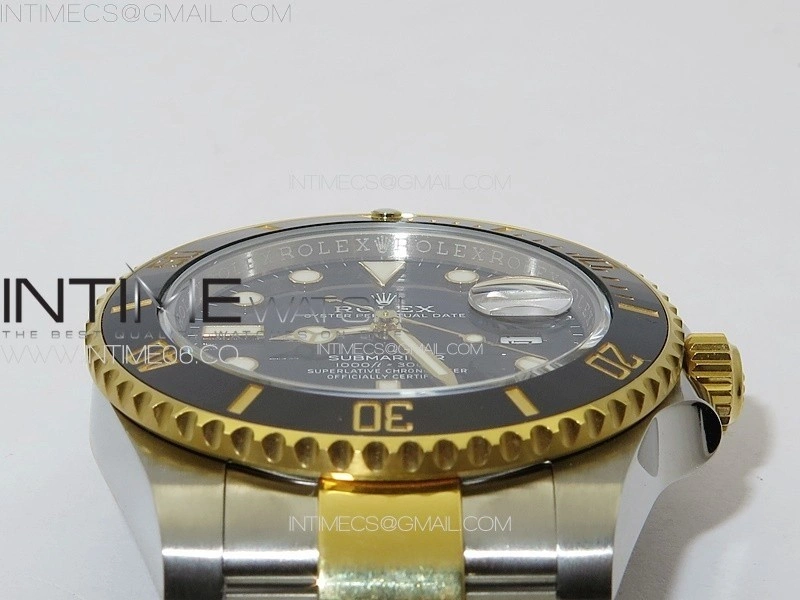 Submariner 116613 LN Black Ceramic SS YG VSF 1:1 Best Edition Black Dial on SS YG Bracelet VS3135