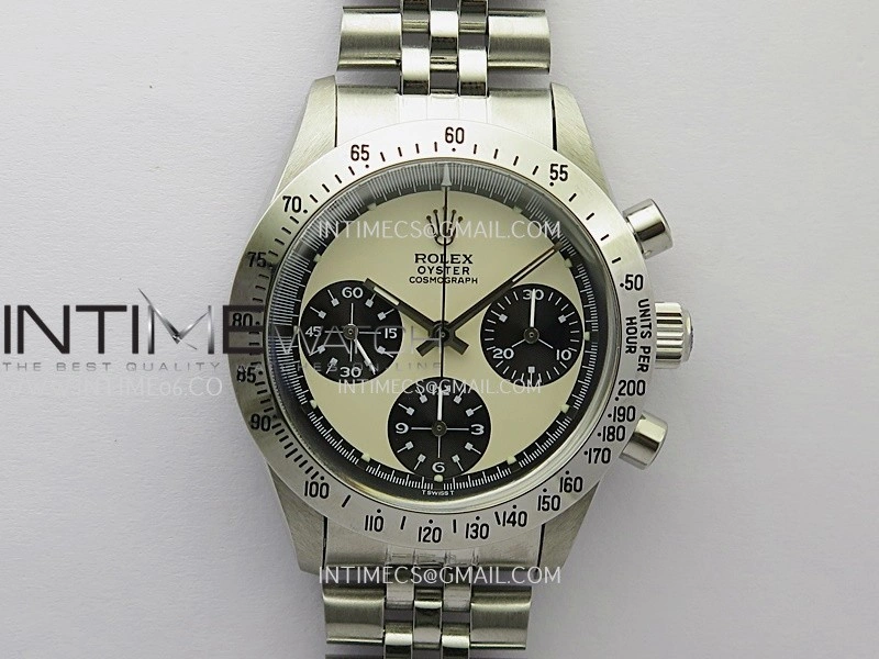 Daytona 6262 SS MSF Best Edition Beige Dial Black Subdials On SS Jubilee Bracelet Venus 75