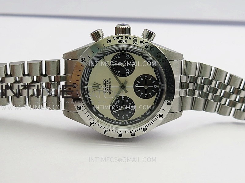 Daytona 6262 SS MSF Best Edition Beige Dial Black Subdials On SS Jubilee Bracelet Venus 75