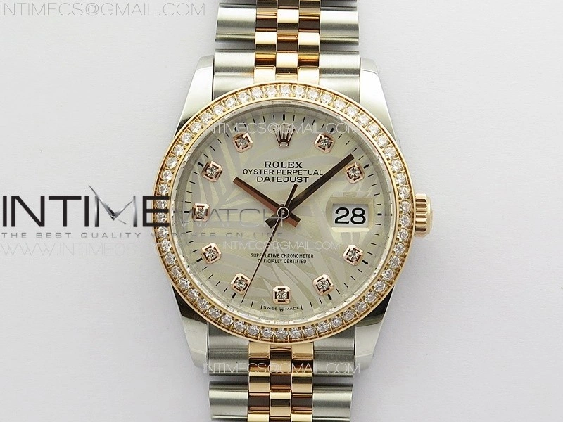 DateJust 36 SS YG 126231 Diamonds Bezel JDF 1:1 Best Edition New Silver Dial on Jubilee SS YG Bracelet