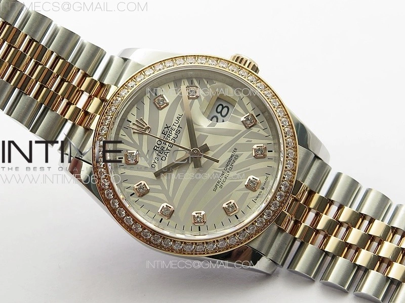DateJust 36 SS YG 126231 Diamonds Bezel JDF 1:1 Best Edition New Silver Dial on Jubilee SS YG Bracelet