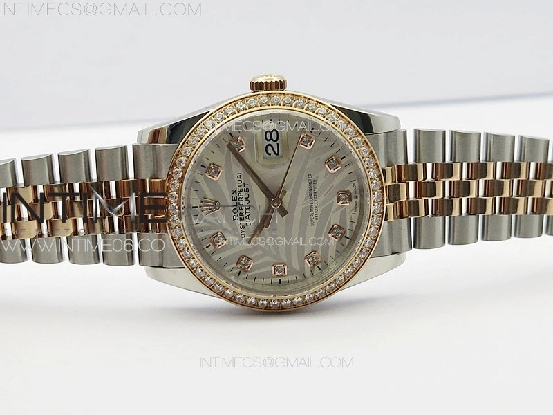 DateJust 36 SS YG 126231 Diamonds Bezel JDF 1:1 Best Edition New Silver Dial on Jubilee SS YG Bracelet