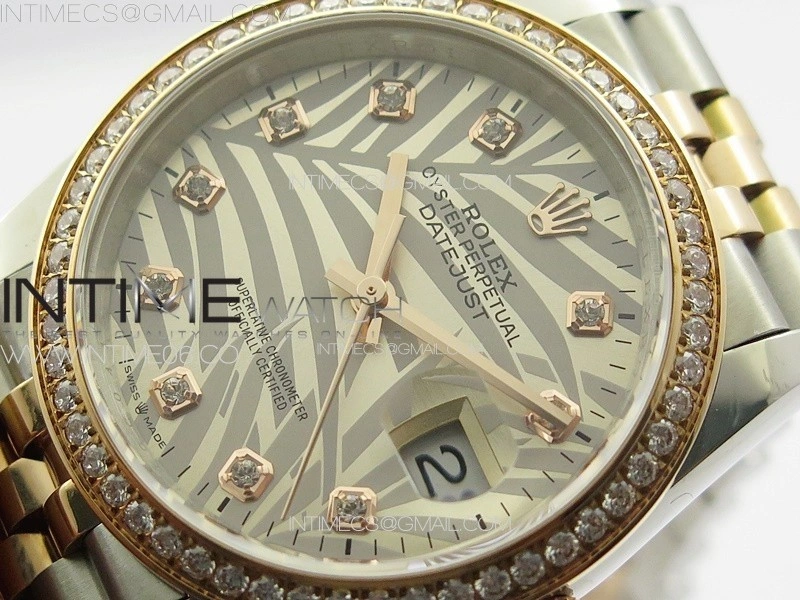DateJust 36 SS YG 126231 Diamonds Bezel JDF 1:1 Best Edition New Silver Dial on Jubilee SS YG Bracelet