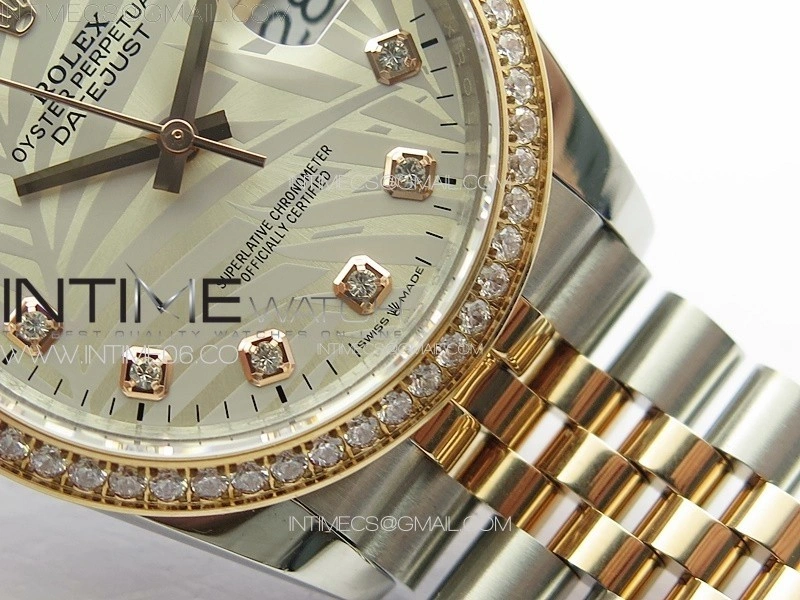 DateJust 36 SS YG 126231 Diamonds Bezel JDF 1:1 Best Edition New Silver Dial on Jubilee SS YG Bracelet