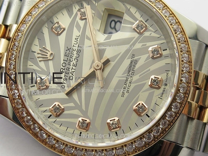 DateJust 36 SS YG 126231 Diamonds Bezel JDF 1:1 Best Edition New Silver Dial on Jubilee SS YG Bracelet