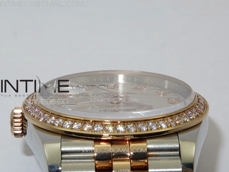 DateJust 36 SS YG 126231 Diamonds Bezel JDF 1:1 Best Edition New Silver Dial on Jubilee SS YG Bracelet