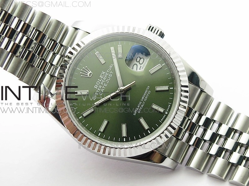 Datejust 36mm 116231 SS BP 1:1 Best Edition Green Dial Stick Markers On SS Jubilee Bracelet A2824