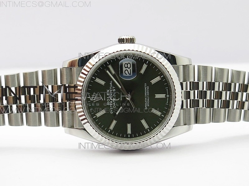 Datejust 36mm 116231 SS BP 1:1 Best Edition Green Dial Stick Markers On SS Jubilee Bracelet A2824