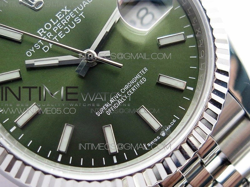 Datejust 36mm 116231 SS BP 1:1 Best Edition Green Dial Stick Markers On SS Jubilee Bracelet A2824