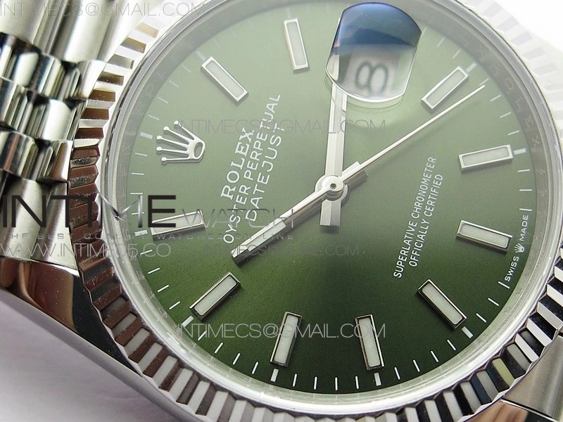 Datejust 36mm 116231 SS BP 1:1 Best Edition Green Dial Stick Markers On SS Jubilee Bracelet A2824