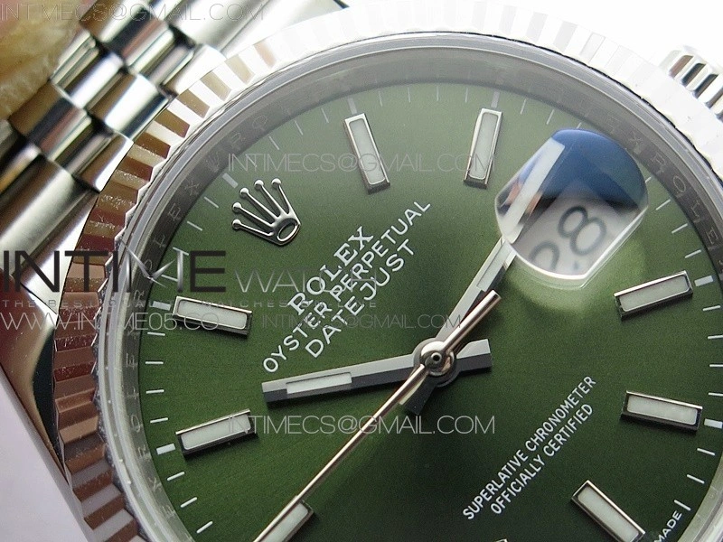 Datejust 36mm 116231 SS BP 1:1 Best Edition Green Dial Stick Markers On SS Jubilee Bracelet A2824