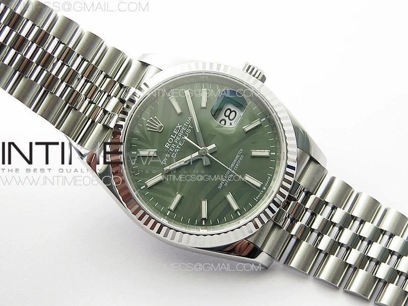 DateJust 36 SS 126234 VSF 1:1 Best Edition 904L Steel Green Leaves Dial on Jubilee Bracelet VS3235