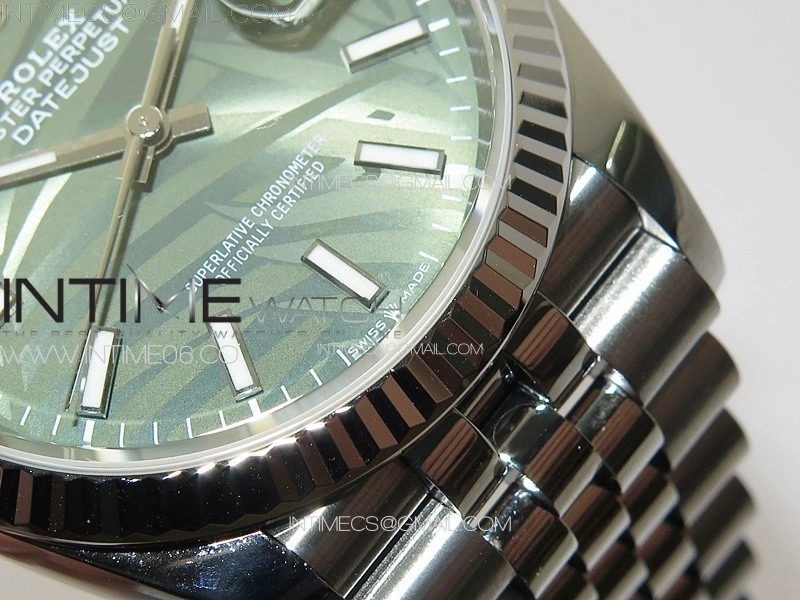 DateJust 36 SS 126234 VSF 1:1 Best Edition 904L Steel Green Leaves Dial on Jubilee Bracelet VS3235