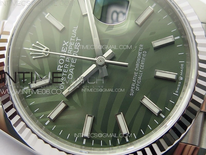 DateJust 36 SS 126234 VSF 1:1 Best Edition 904L Steel Green Leaves Dial on Jubilee Bracelet VS3235