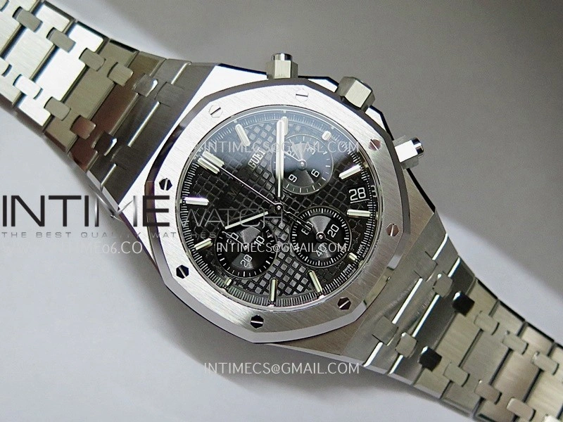 Royal Oak Chrono 26240 50th SS V2 DDF 1:1 Best Edition Black Dial On SS Bracelet Super Clone DD4401
