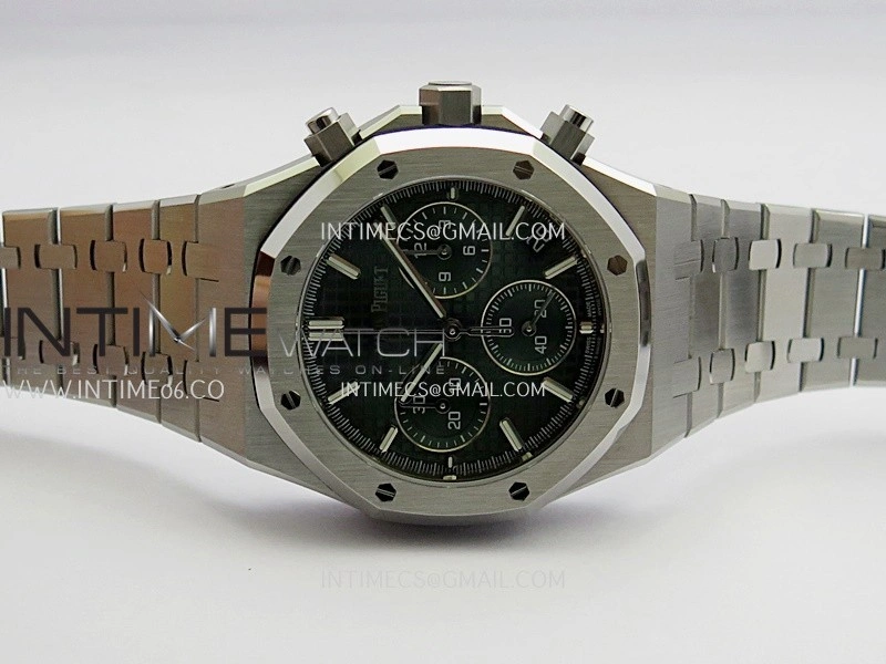 Royal Oak Chrono 26240 50th SS V2 DDF 1:1 Best Edition Green Dial On SS Bracelet Super Clone DD4401