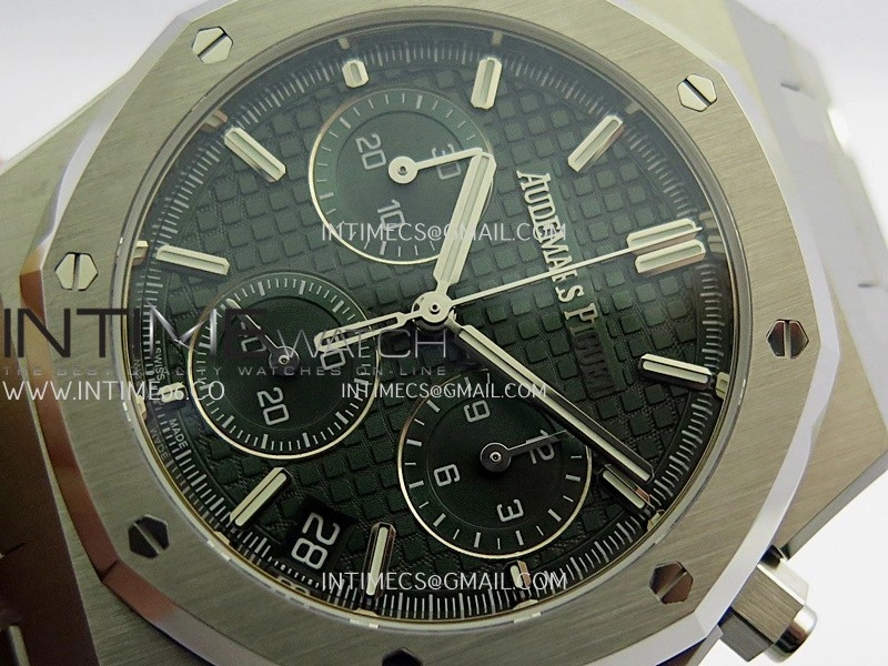 Royal Oak Chrono 26240 50th SS V2 DDF 1:1 Best Edition Green Dial On SS Bracelet Super Clone DD4401