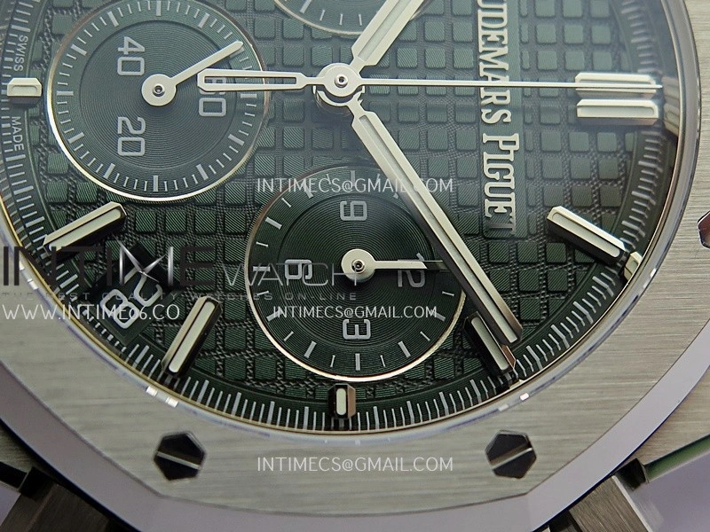 Royal Oak Chrono 26240 50th SS V2 DDF 1:1 Best Edition Green Dial On SS Bracelet Super Clone DD4401