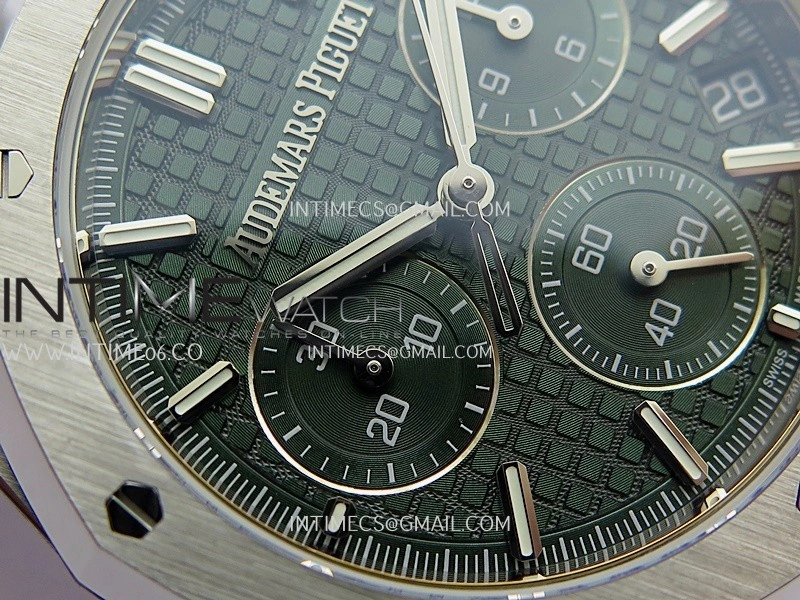 Royal Oak Chrono 26240 50th SS V2 DDF 1:1 Best Edition Green Dial On SS Bracelet Super Clone DD4401