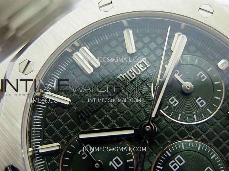 Royal Oak Chrono 26240 50th SS V2 DDF 1:1 Best Edition Green Dial On SS Bracelet Super Clone DD4401