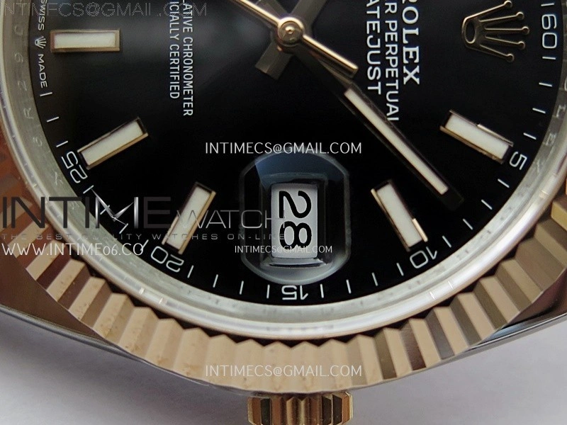 DateJust 41mm 126331 904 SS RG AR+F 1:1 Black Dial Stick Markers On SS RG Jubilee Bracelet DD3235 V2