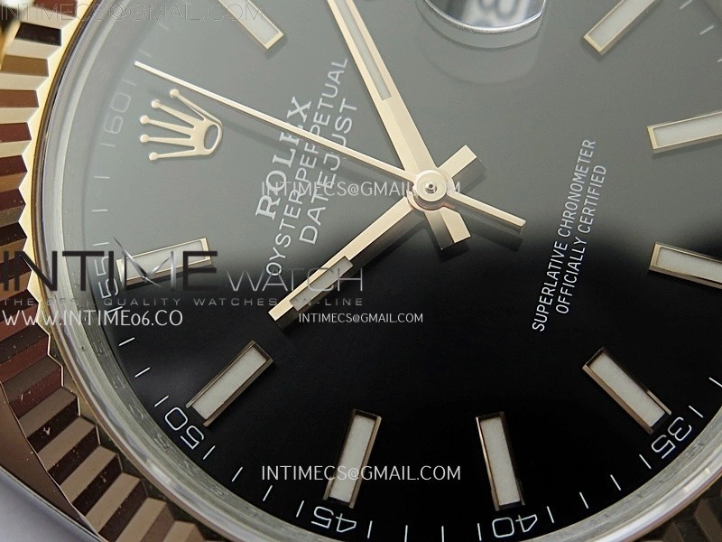 DateJust 41mm 126331 904 SS RG AR+F 1:1 Black Dial Stick Markers On SS RG Jubilee Bracelet DD3235 V2