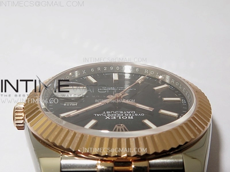DateJust 41mm 126331 904 SS RG AR+F 1:1 Black Dial Stick Markers On SS RG Jubilee Bracelet DD3235 V2