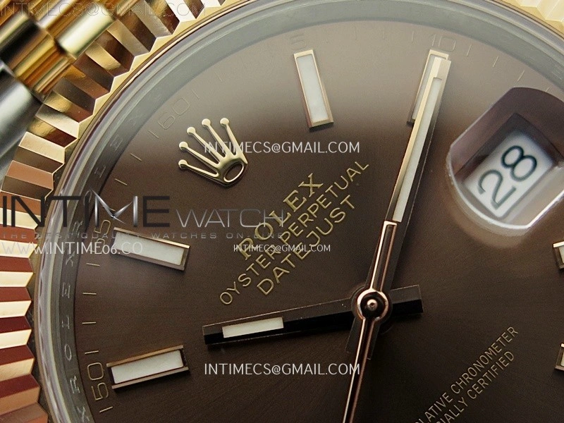 DateJust 41mm 126331 904 SS RG AR+F 1:1 Brown Dial Stick Markers On SS RG Jubilee Bracelet DD3235 V2